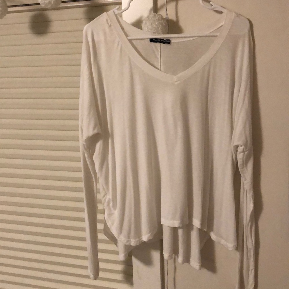 Brandy melville white long sleeve shirt